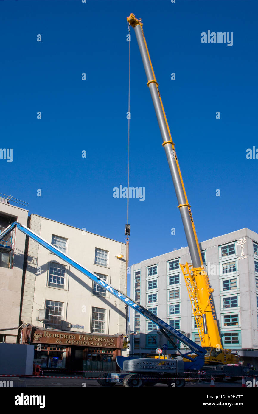 Idraulico telescopico carrello gru a braccio Foto Stock