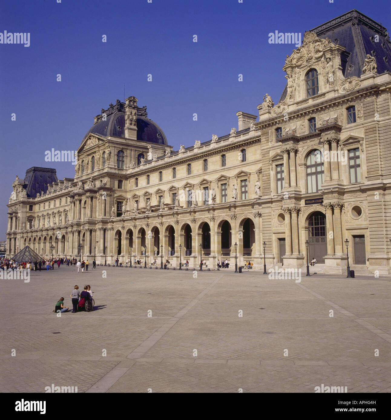 Geografia / viaggi, Francia, Parigi, musei Louvre, vista esterna, ingresso, residenza dei re di Francia a 1793, costruita a Foto Stock