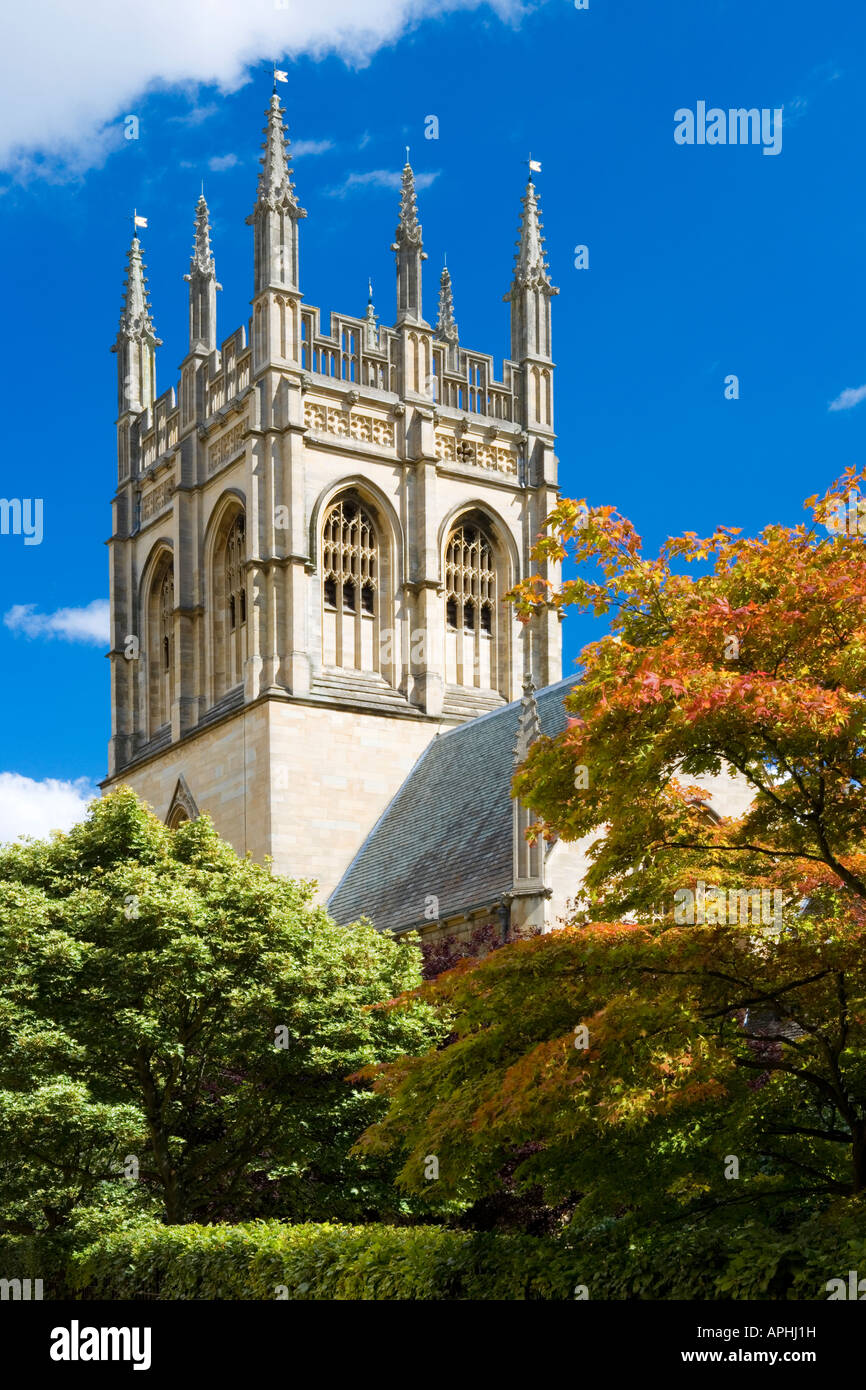 Merton College Chapel tower, Università di Oxford, Oxford, England, Regno Unito Foto Stock