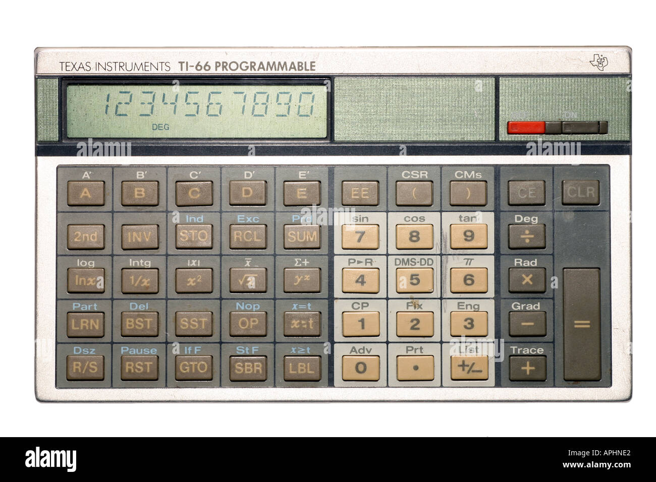 Un Texas Instruments calcolatrice da circa 1984 Foto Stock