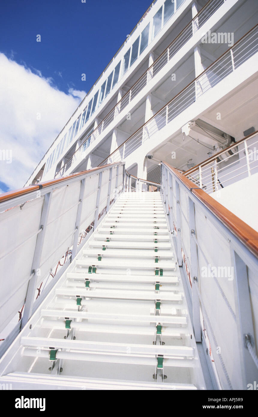 Benvenuti a bordo della cruiseship! Foto Stock
