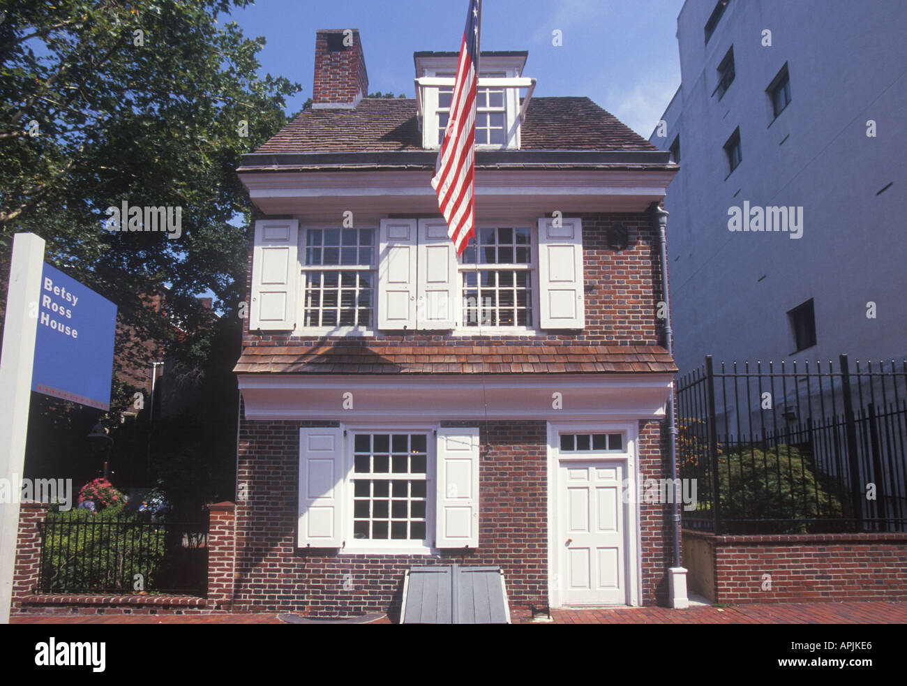 Filadelfia il Betsy Ross House Independence National Historical Park. 18th ° secolo pietra miliare americana storica in Pennsylvania USA Foto Stock