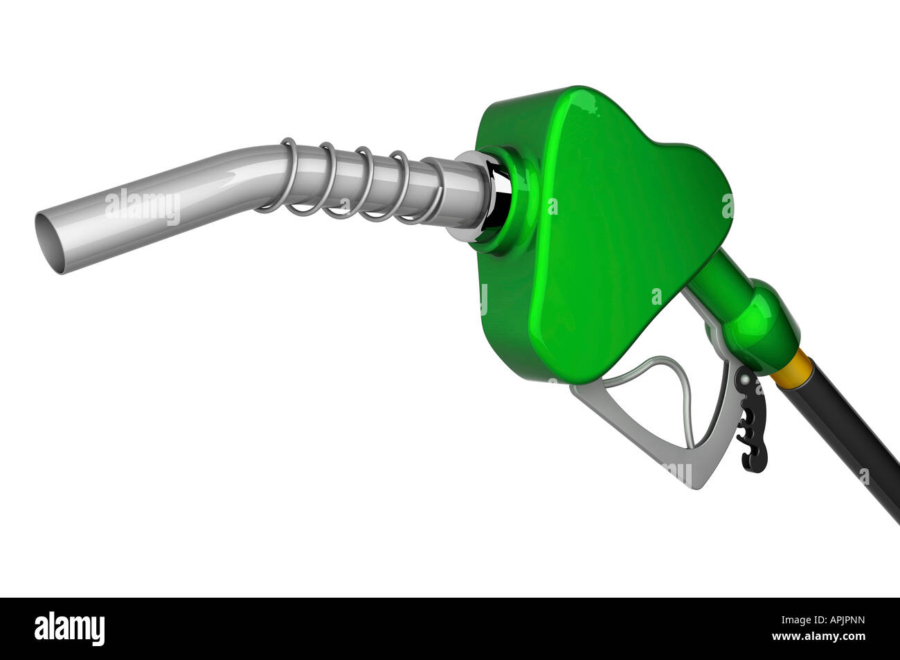 Benzina Verde ugello di gas Foto Stock