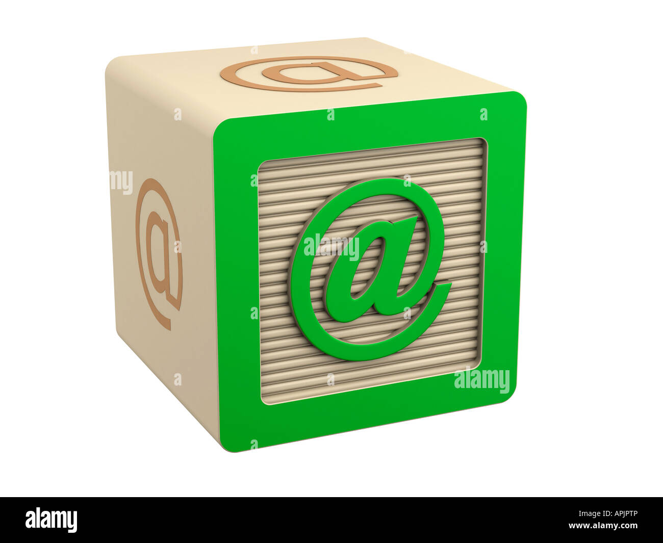 Toy blocco di legno posta in segno di simbolo Foto Stock