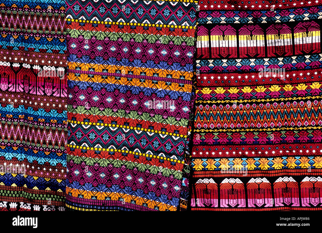 Antigua Guatemala trasportatori draper shop market store Foto Stock