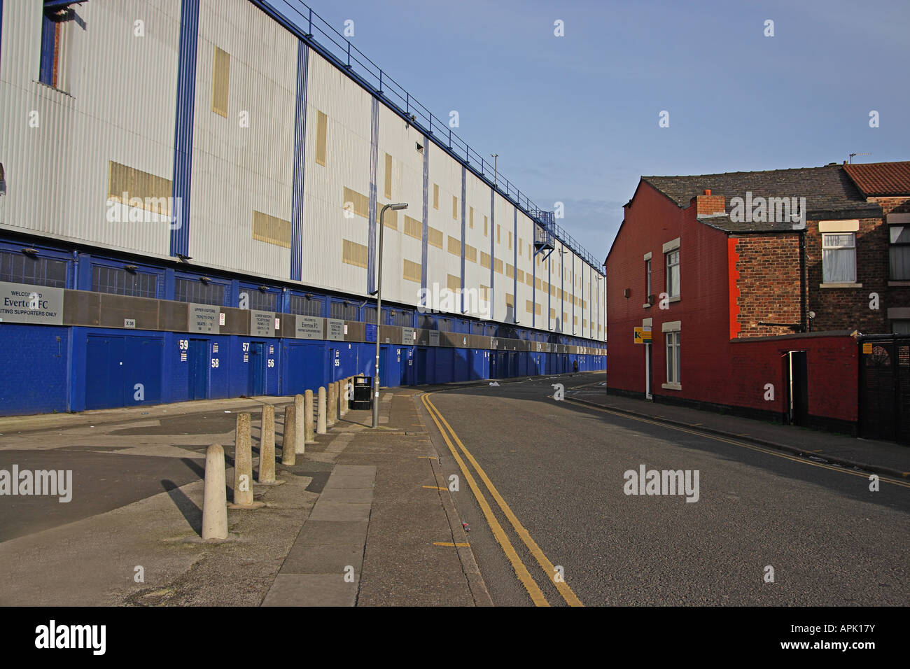 Goodison Park, casa di Everton Calcio Club Foto Stock