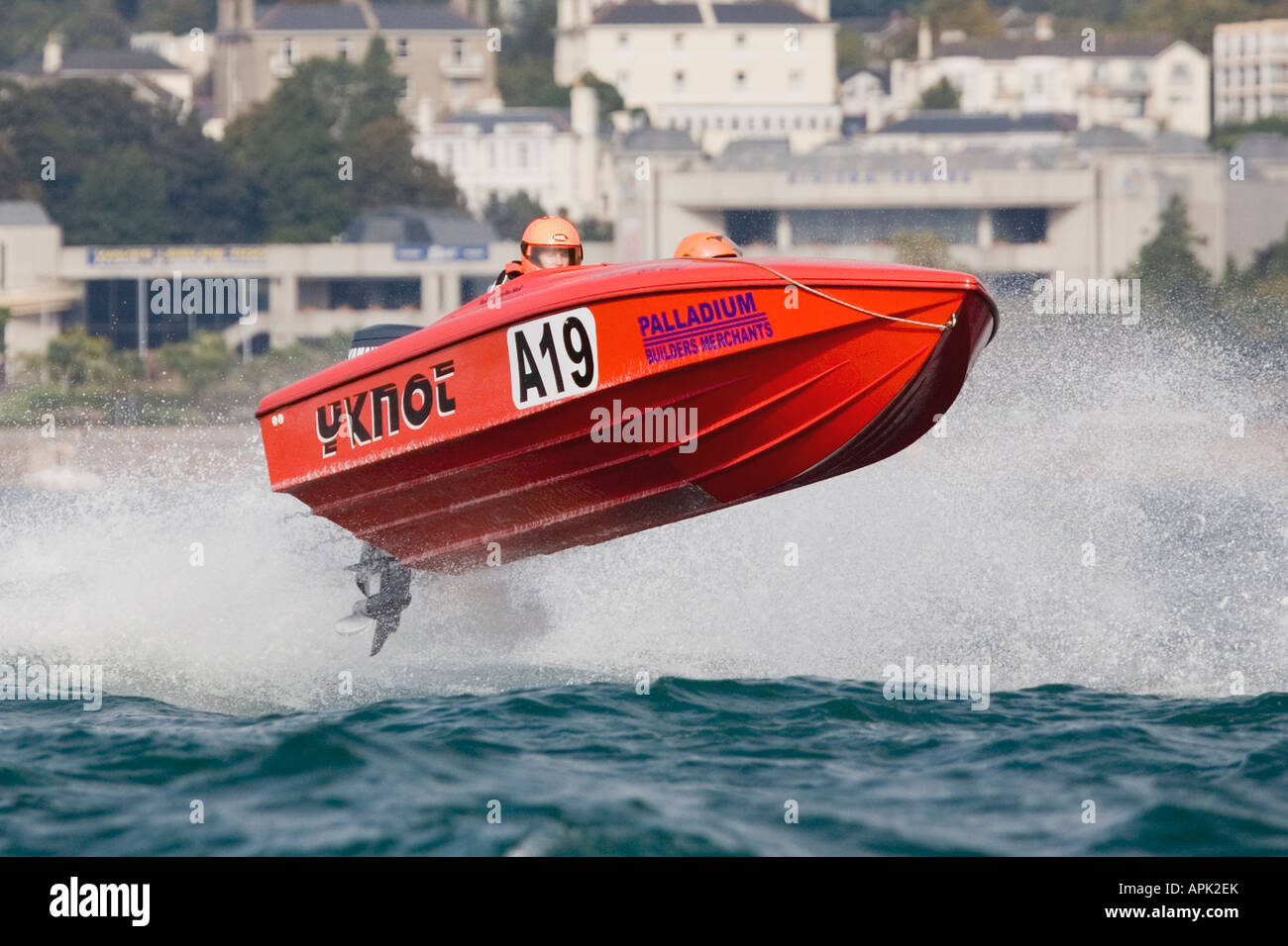 Circuito Offshore Powerboat Racing " Ynot' n. A19 Racing a Torquay Inghilterra England Foto Stock