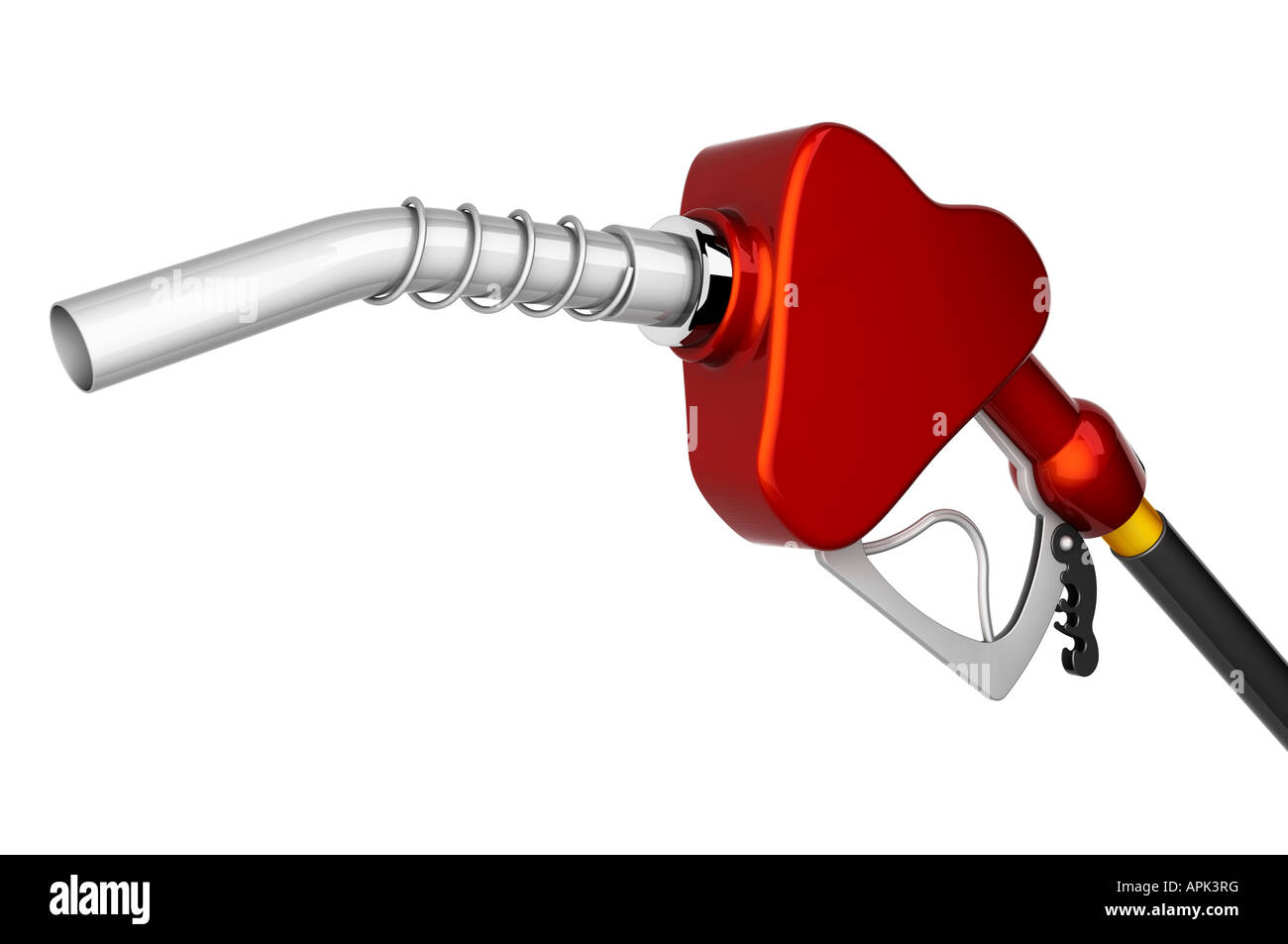 Rosso benzina ugello di gas Foto Stock