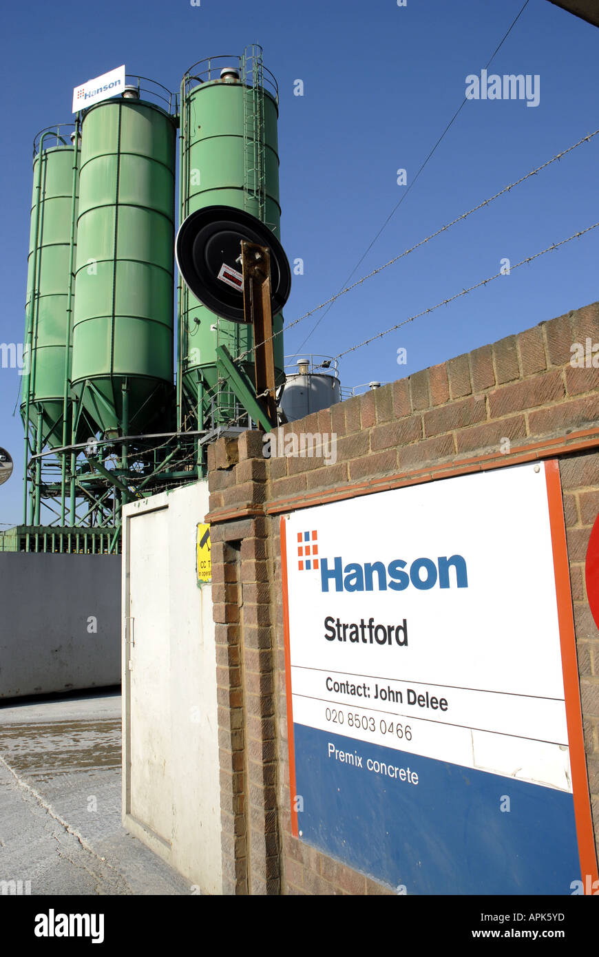 La Hanson company premix opere concrete Carpenters Road Stratford London Foto Stock