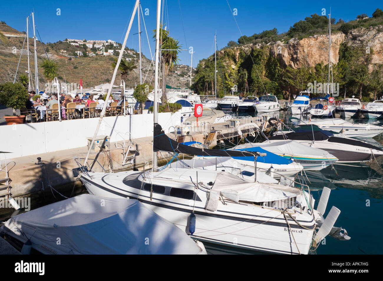 Almuñecar Costa Tropical in provincia di Granada Spagna Marina del Este Punta de la Mona Foto Stock