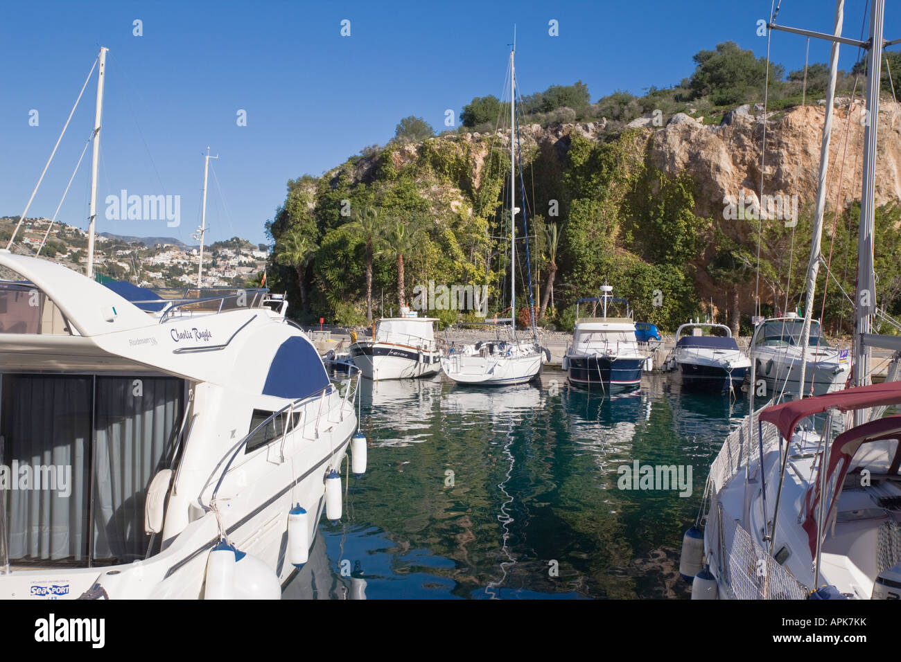 Almuñecar Costa Tropical in provincia di Granada Spagna Marina del Este Punta de la Mona Foto Stock