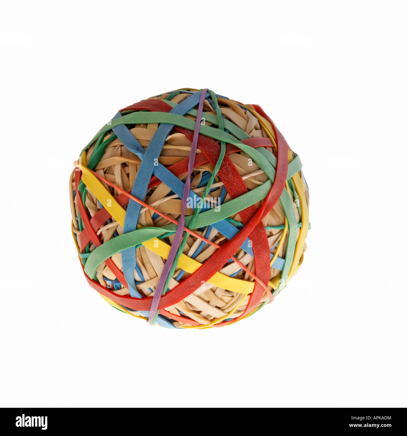 La banda di gomma sfera Foto Stock