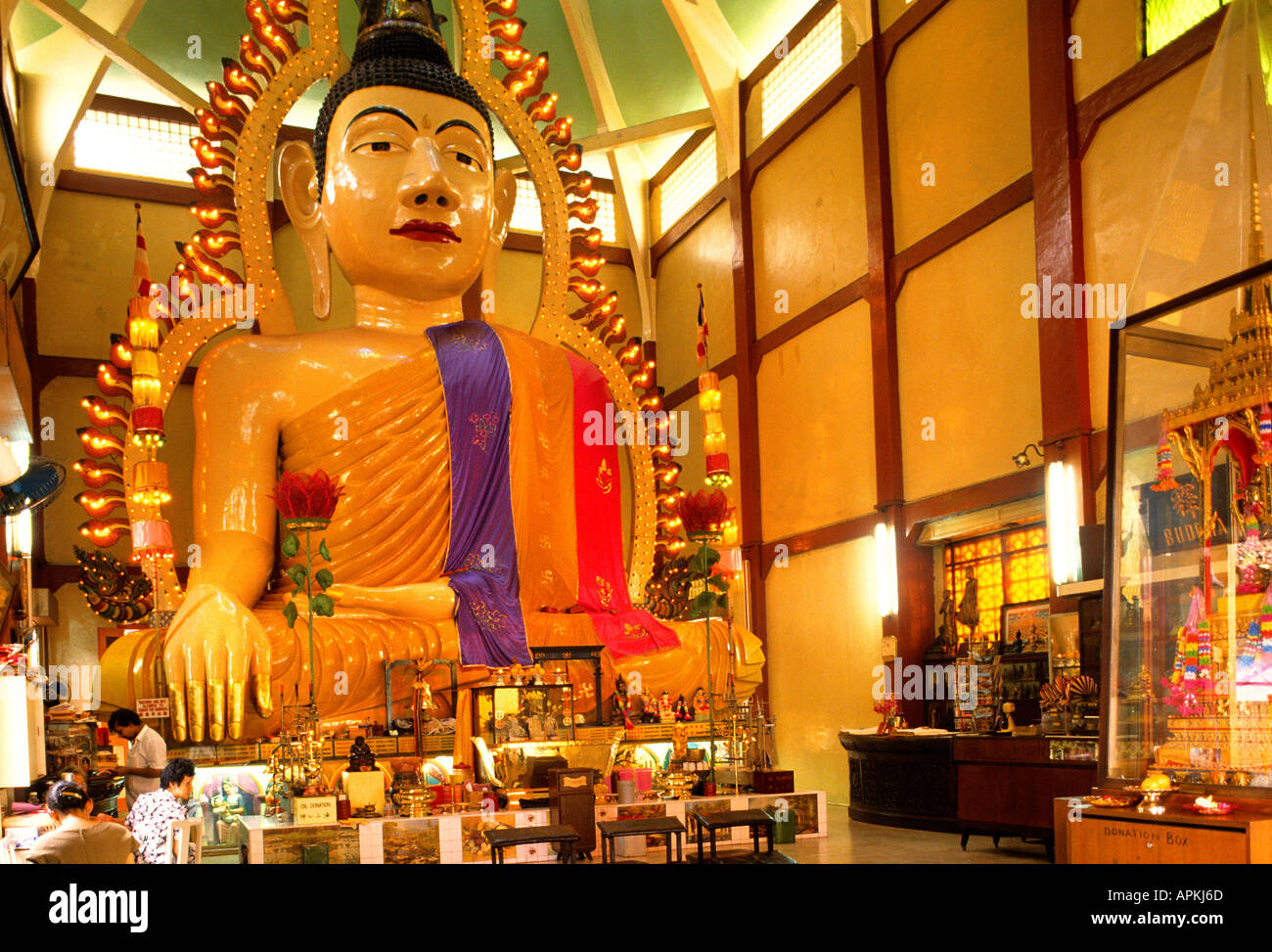 Tempio di Singapore del 1000 luci Buddha buddismo Foto Stock