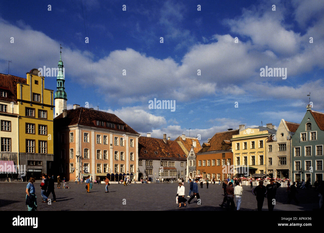 Estonia Tallinn street città storica piazza della città Foto Stock