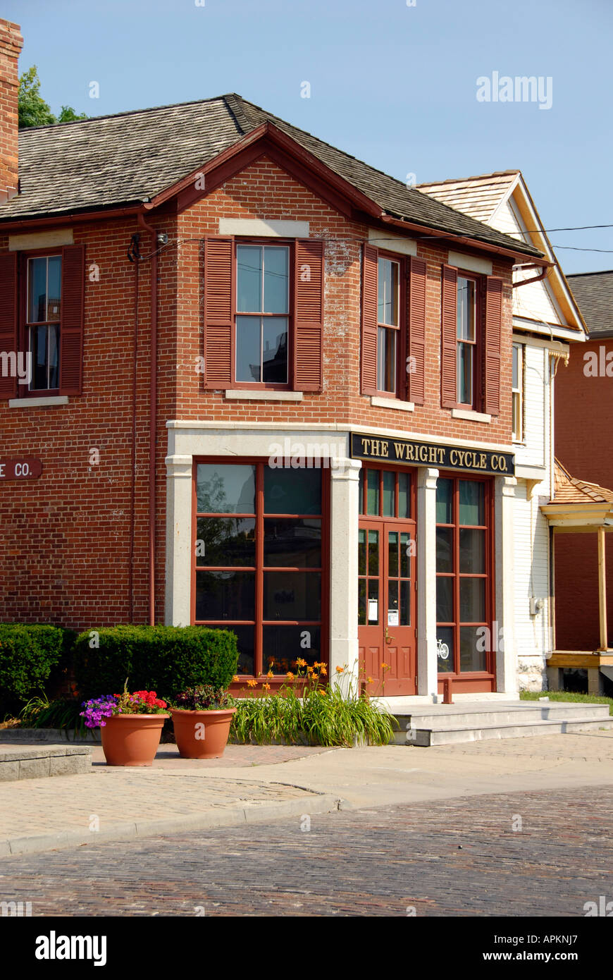 L'originale dei fratelli Wright Società del ciclo è un edificio situato nella città di Dayton, Ohio OH Foto Stock
