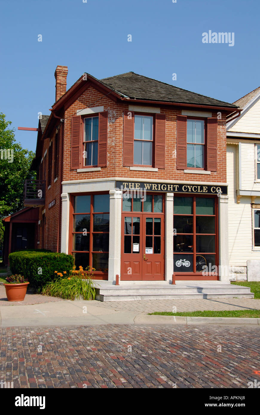 L'originale dei fratelli Wright Società del ciclo è un edificio situato nella città di Dayton, Ohio OH Foto Stock