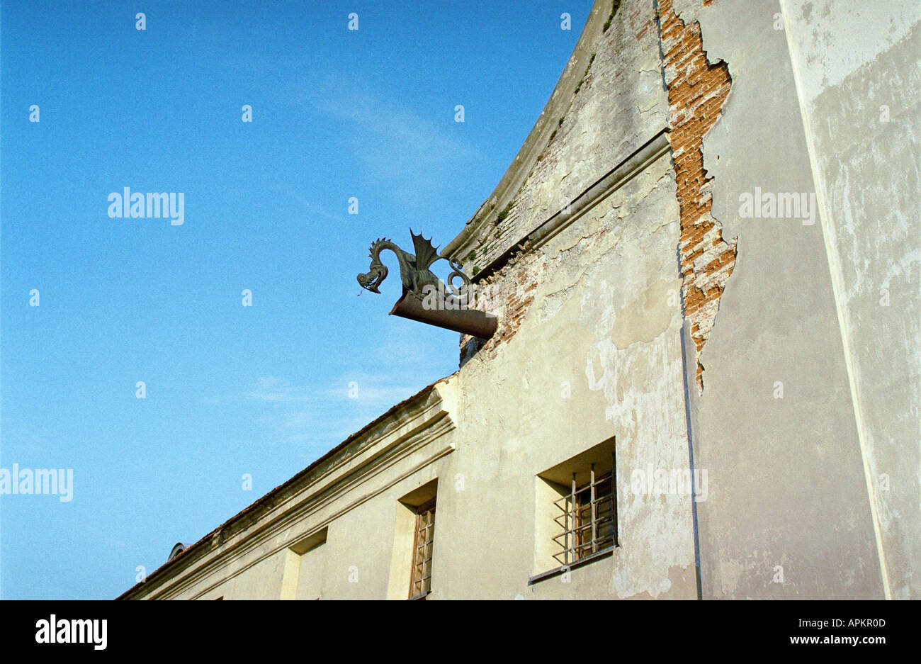 Olesko, dragon, edificio, Ucraina, Ukrania, Leopoli Leopoli, castello, a parete, sky, finestra, architettura, bianco Foto Stock