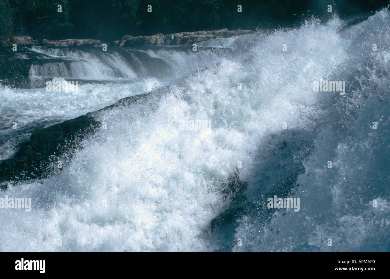 Rhinefall a Sciaffusa svizzera Foto Stock