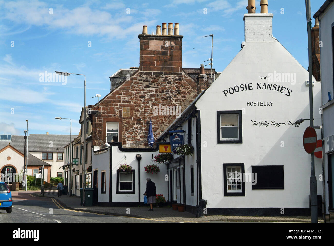 Poosie Nansie's Tavern, Mauchline, Scozia, famoso per la Robbie Burns Association Foto Stock