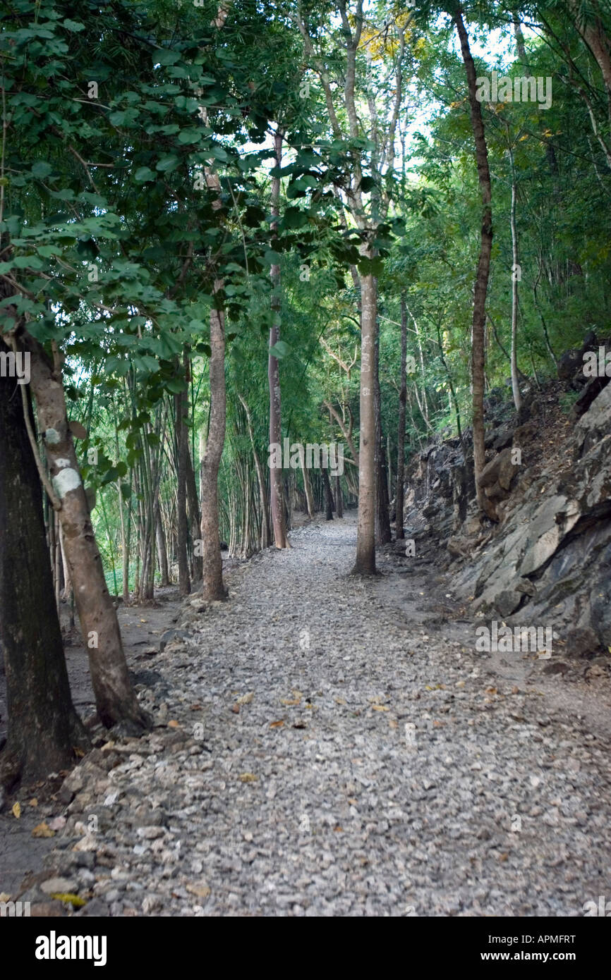 Hellfire Pass Governo australiano memorial walking trail della Thailandia Foto Stock