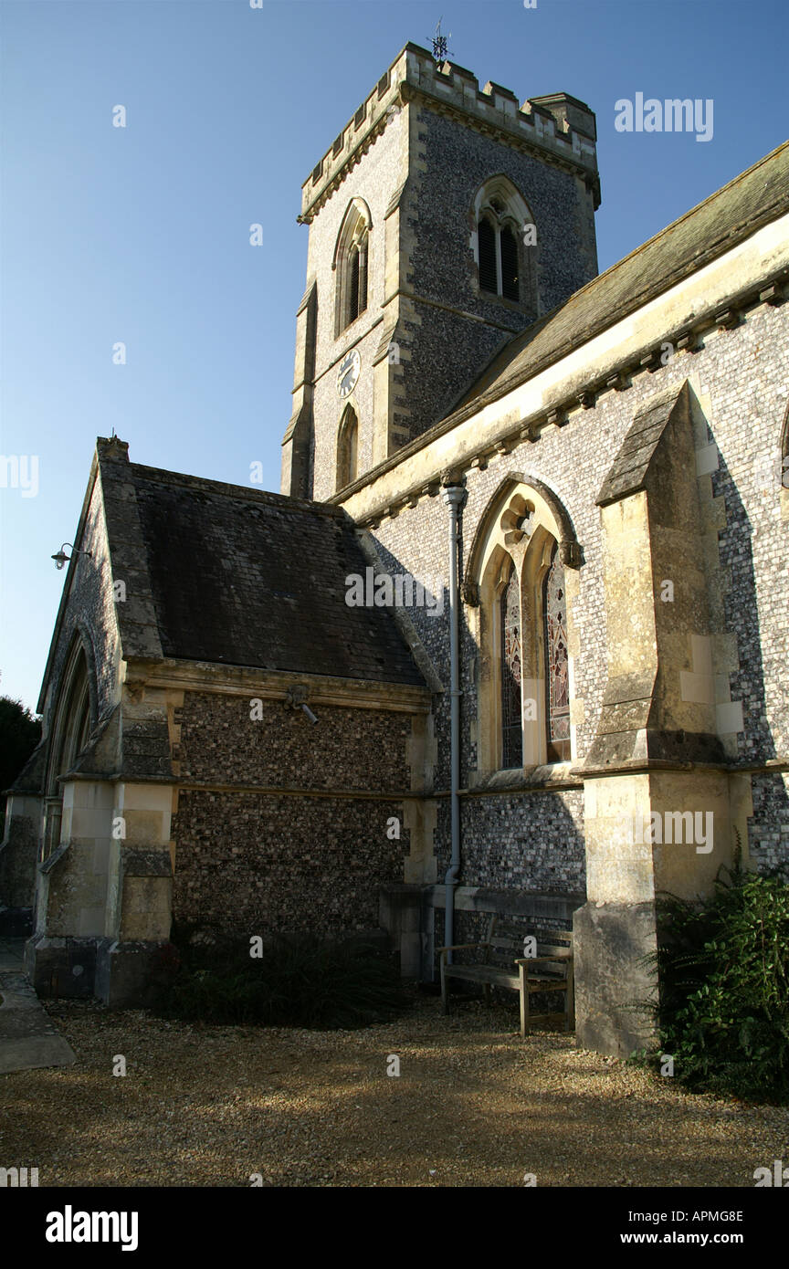 La Chiesa in Occidente Meon village, Hampshire, Hants, Sud Inghilterra, Regno Unito Foto Stock