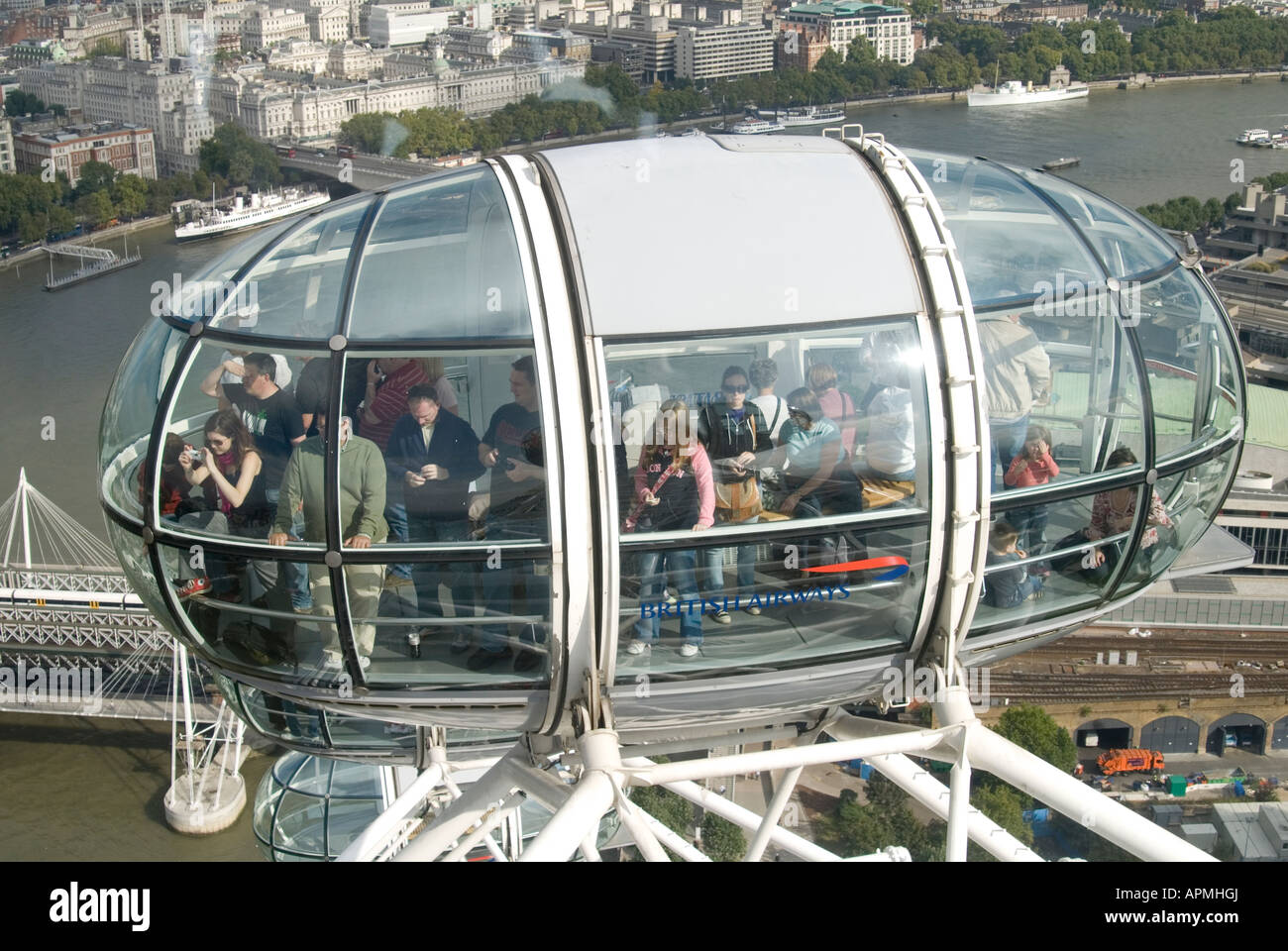 Il British Airways London Eye Observation Wheel London Inghilterra England Foto Stock