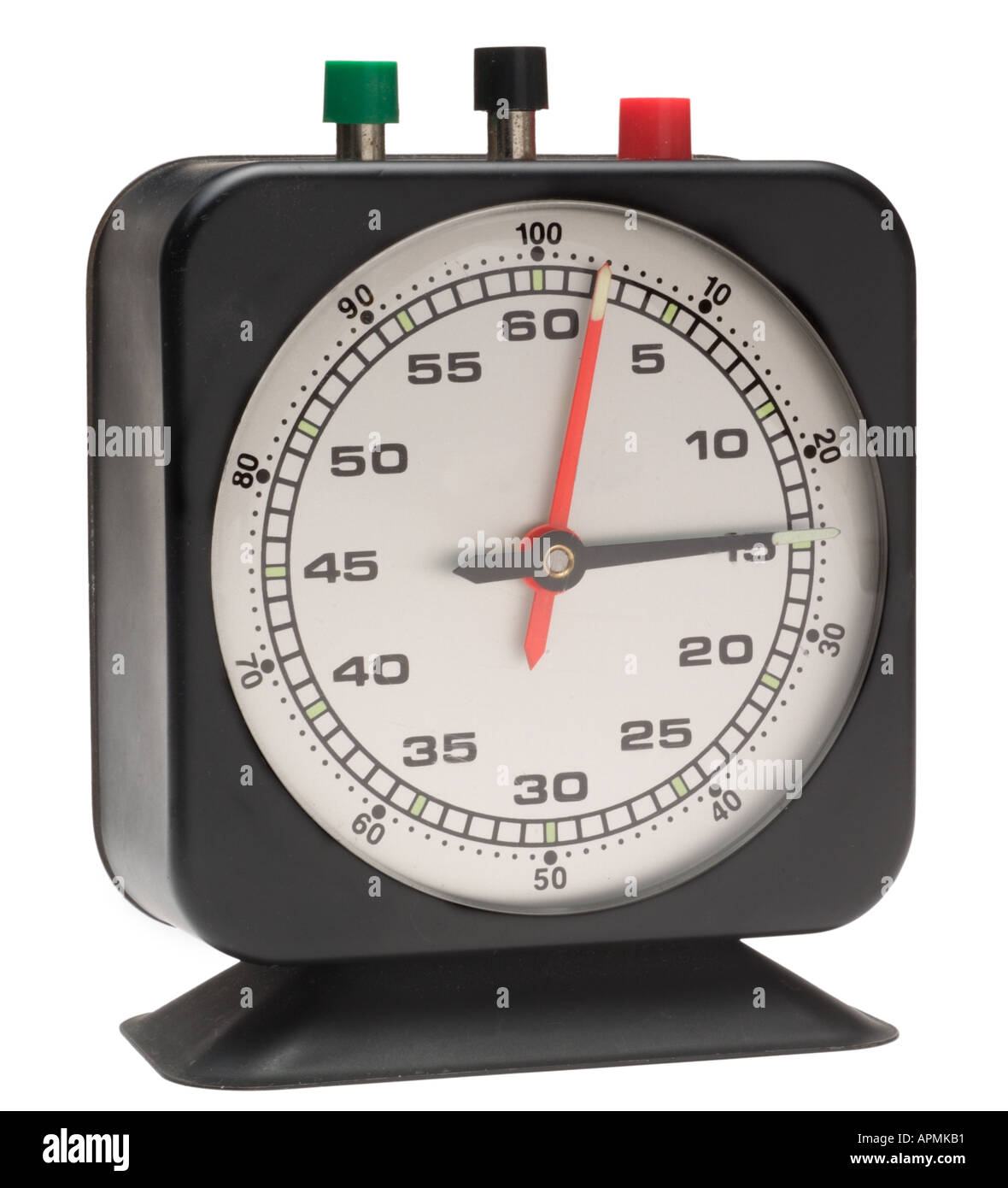 Studio camera oscura timer clock tempo secondo minuto fotografiche fotografia Foto Stock