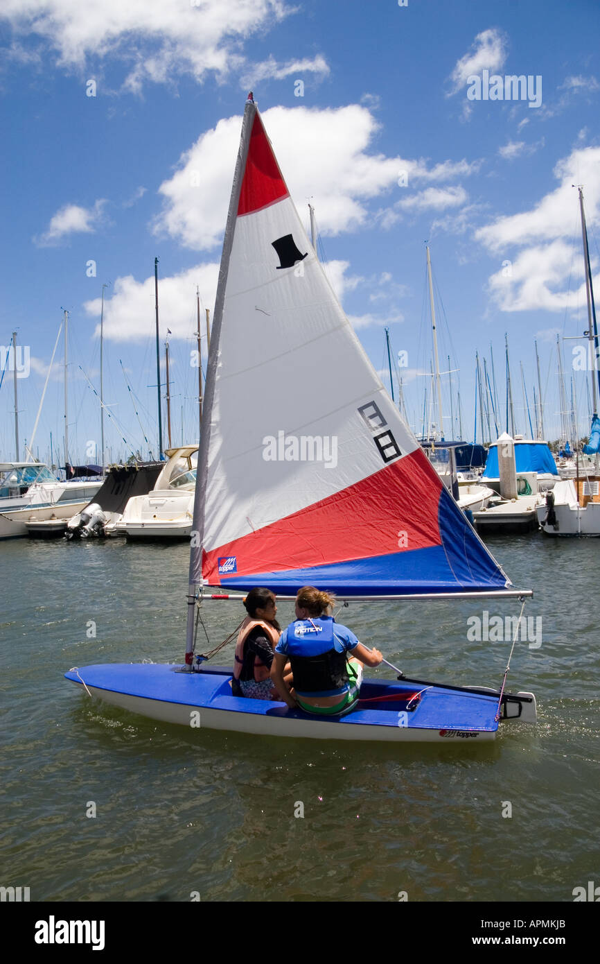 Topper barca a vela, Waikiki Foto stock - Alamy