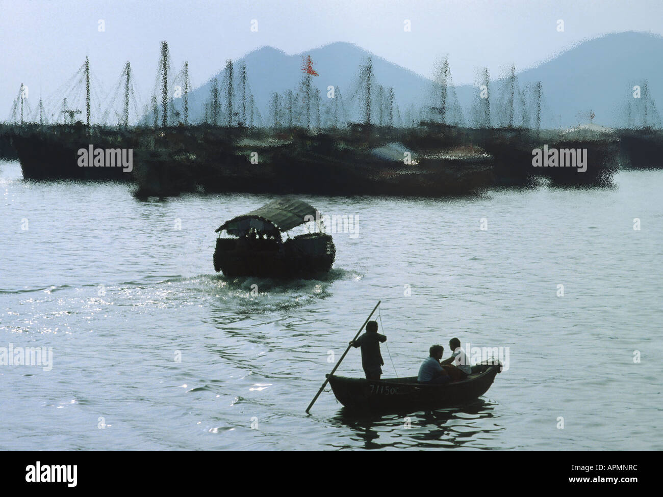 Intramontabile di scena a Aberdeen Harbour, Hong Kong 2 fx Foto Stock