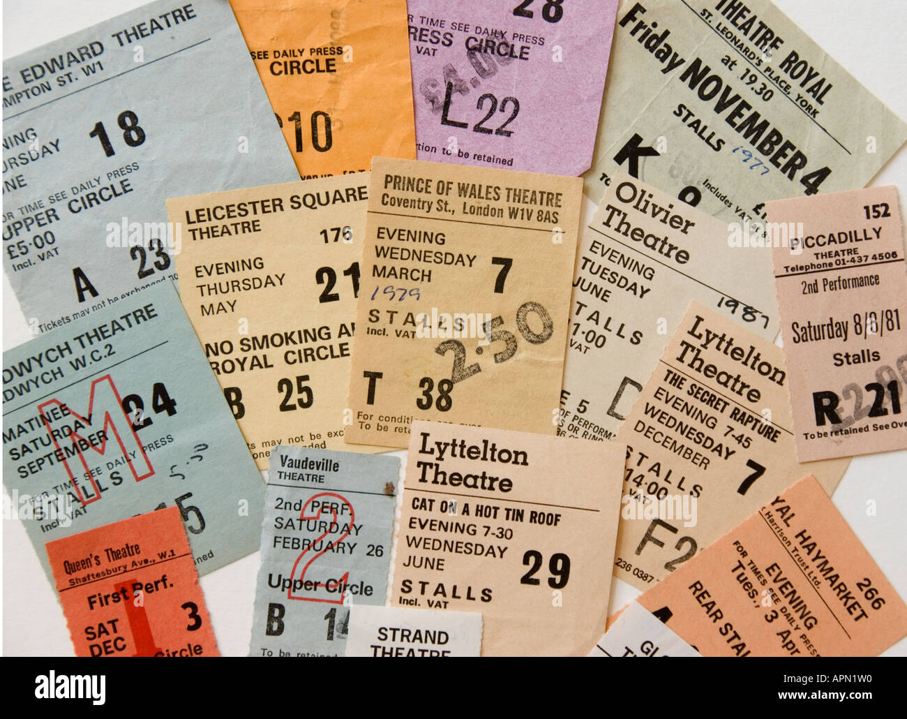 Old London Theatre Tickets Foto Stock