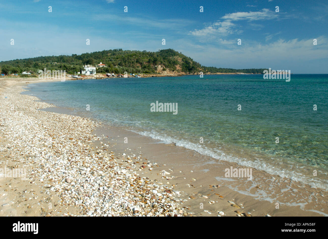 Spiaggia a Astris, Thassos, Grecia Foto Stock
