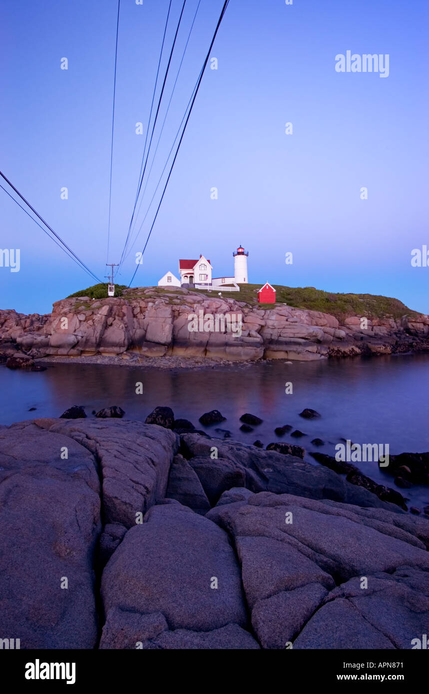 Cape Neddick Luce, Sohier Park, il Yorks, York, Maine, Stati Uniti Foto Stock