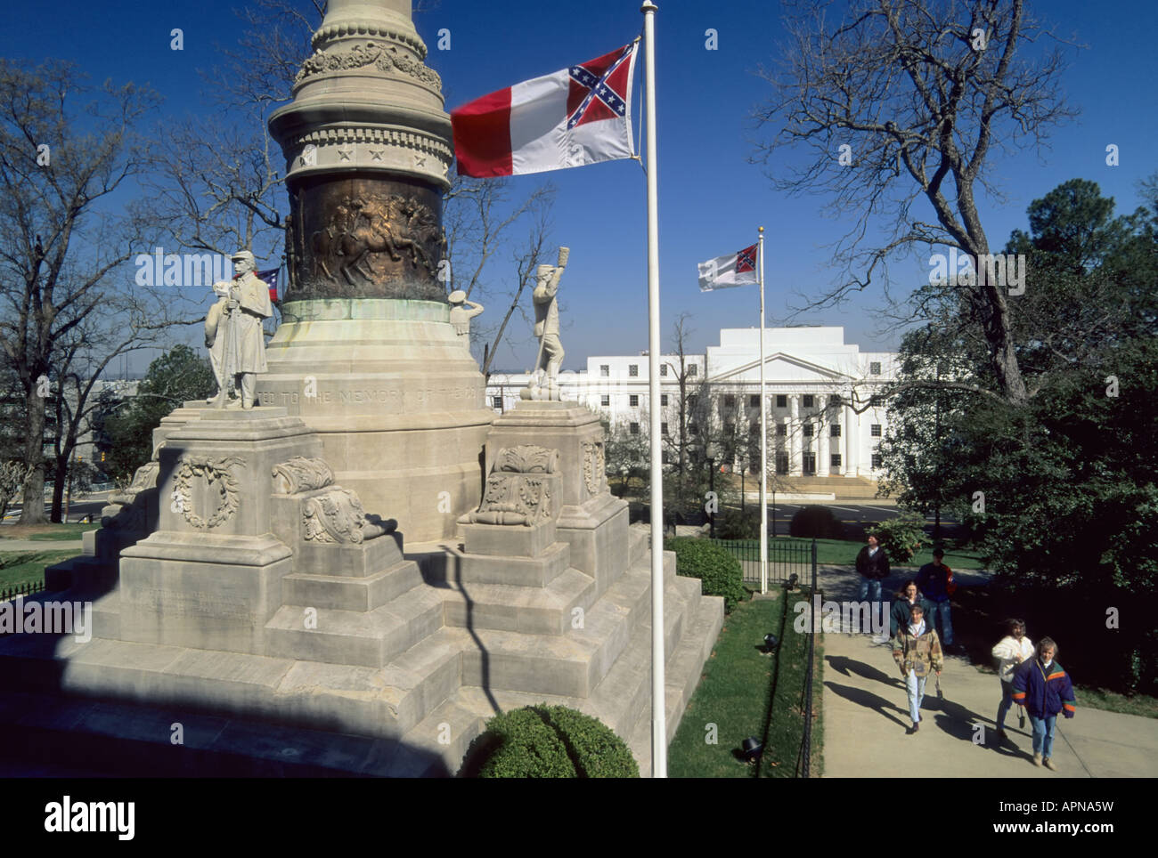 Monumento confederati in Alabama State Capitol Montgomery in Alabama USA Foto Stock