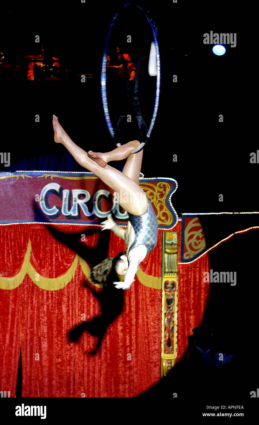 acrobata del circo Foto Stock