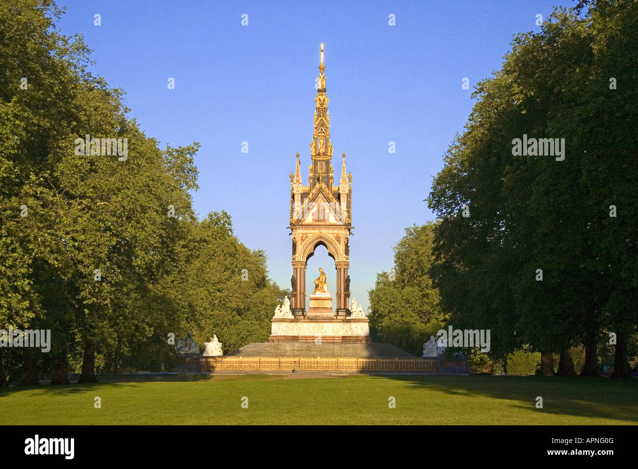 Il Prince Albert Memorial, Hyde Park Londra Foto Stock