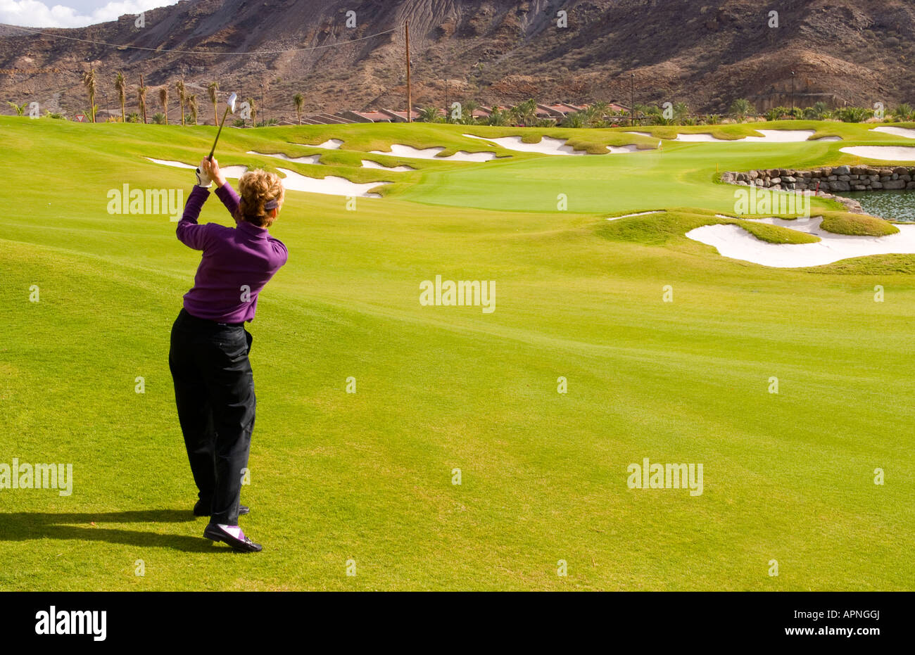 Elegante nuovo campo da golf a Anfi Tauro Golf Tauro vicino a Puerto Rico  in Gran Canaria sulla costa delle isole Canarie Spagna Foto stock - Alamy