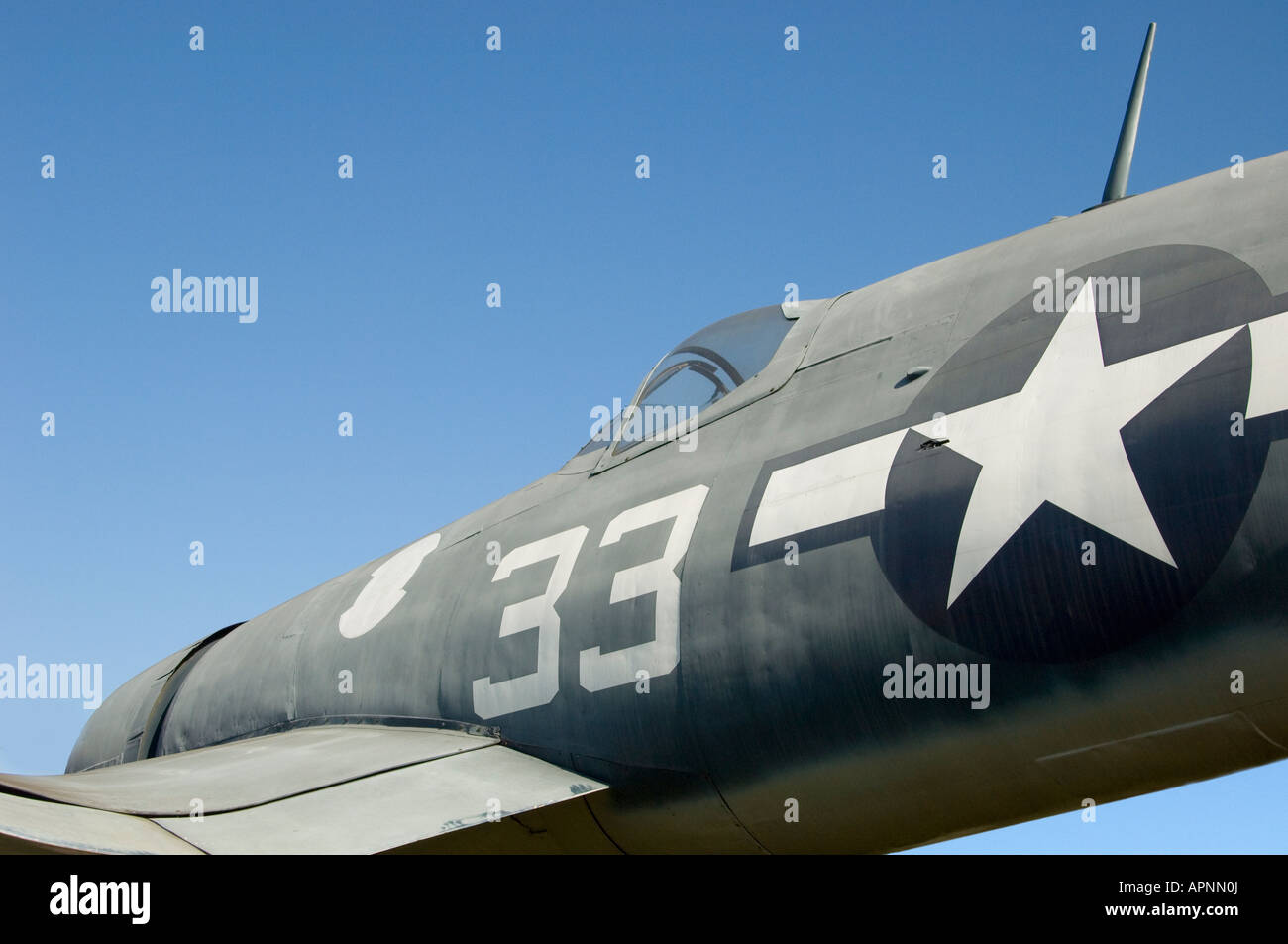 Vista di un F4U Corsair Fighter Bomber, US Foto Stock