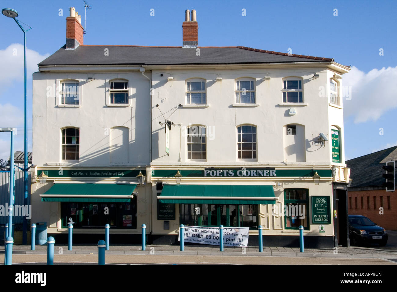 Poets Corner public house City Rd Cardiff Foto Stock