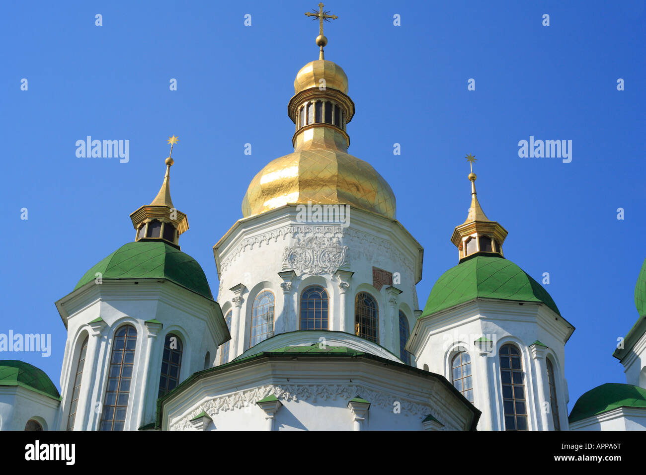 Architettura della chiesa di Saint Sophia cattedrale, Kiev, Ucraina Foto Stock