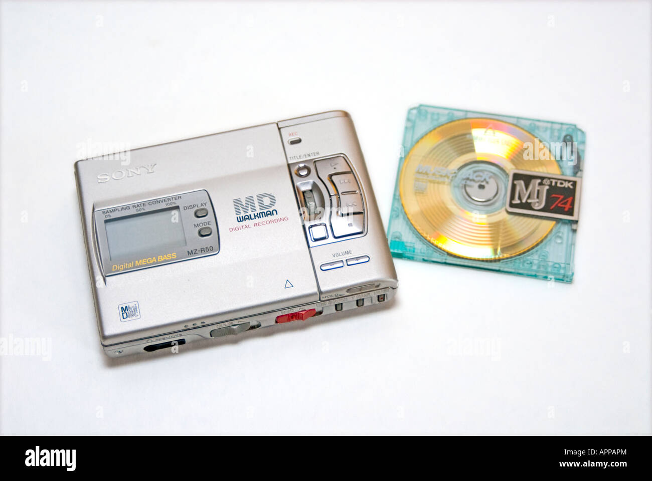 Sony Mini Disc walkman digitale e su disco ottico Foto Stock