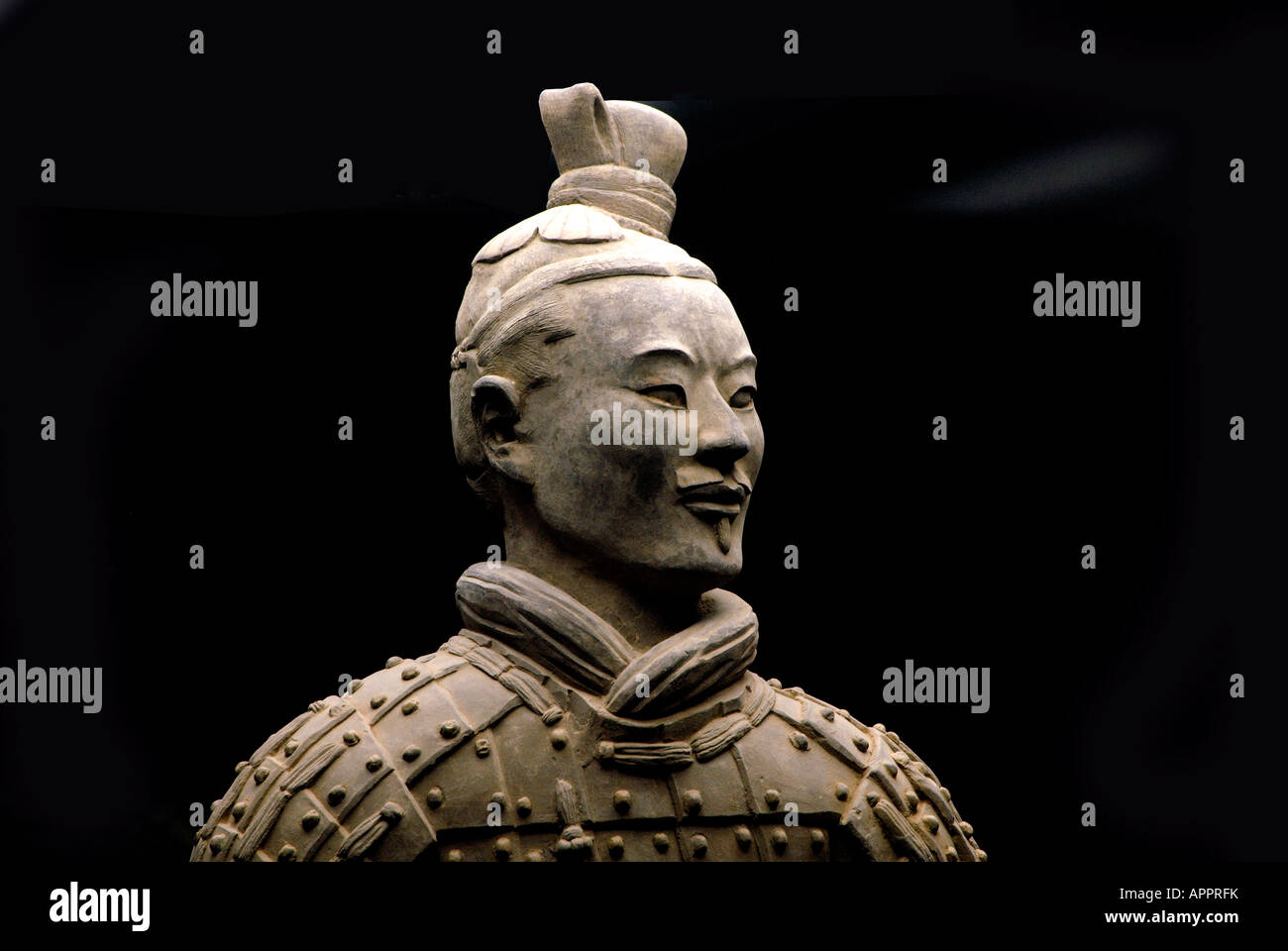 Terra Cotta Soldier busto P R della Cina Foto Stock