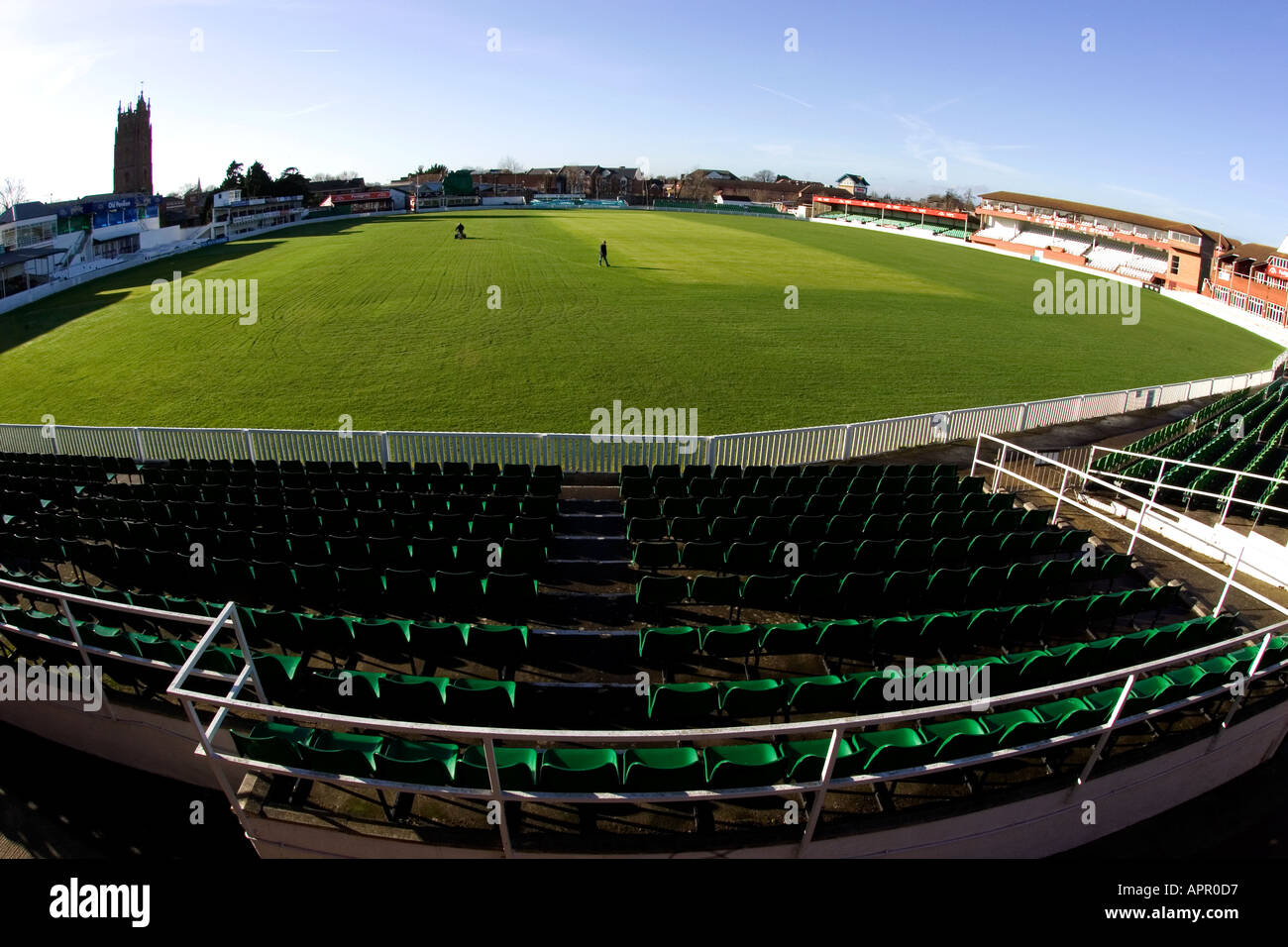 Famoso Taunton cricket ground Somerset, Inghilterra. Foto Stock