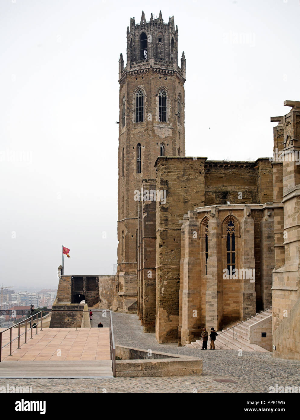 La Seu Vella nella città di Lleida, la Catalogna Foto Stock