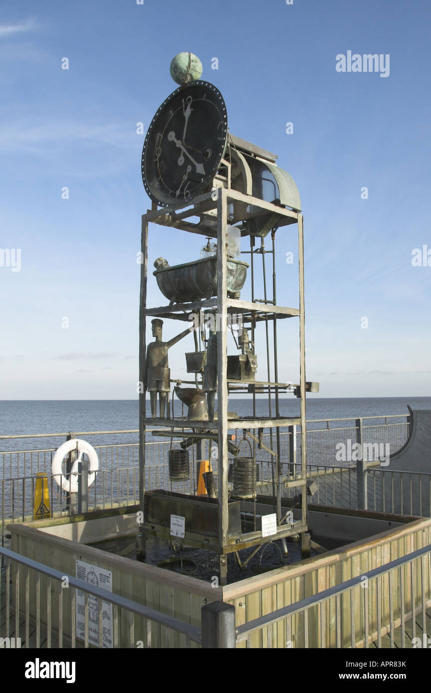 Orologio sul Southwold pier Foto Stock