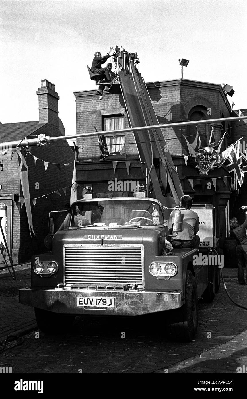 Ripresa la Arnold Bennett Clayhanger serie TV su ATV Elstree Studios backlot 1974 Foto Stock