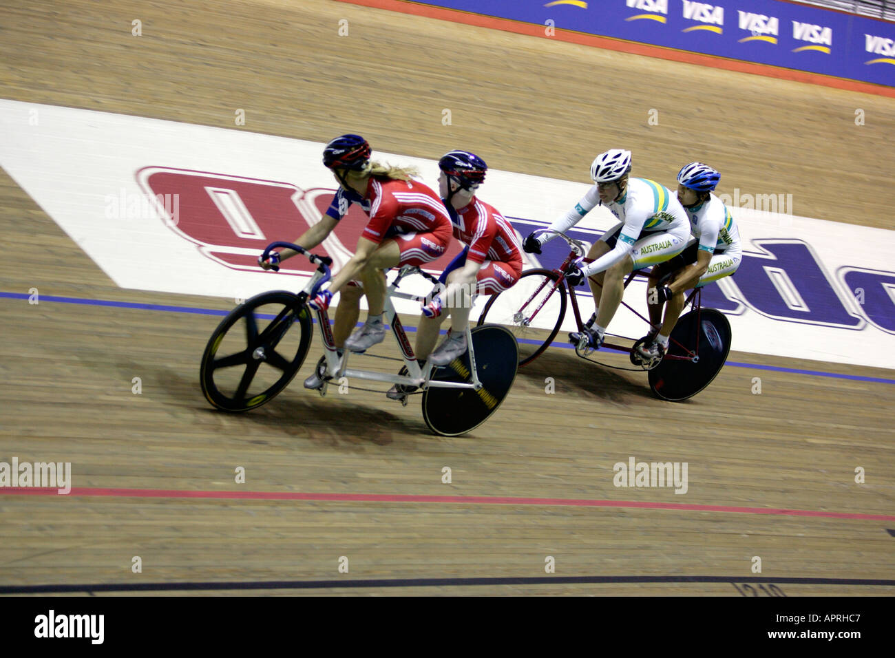 Sprint Tandem partita finale B Classe B VI donne Aileen McGLYNN Ellen Hunter GBR Lindy HOU Janelle Lindsay AUS Foto Stock