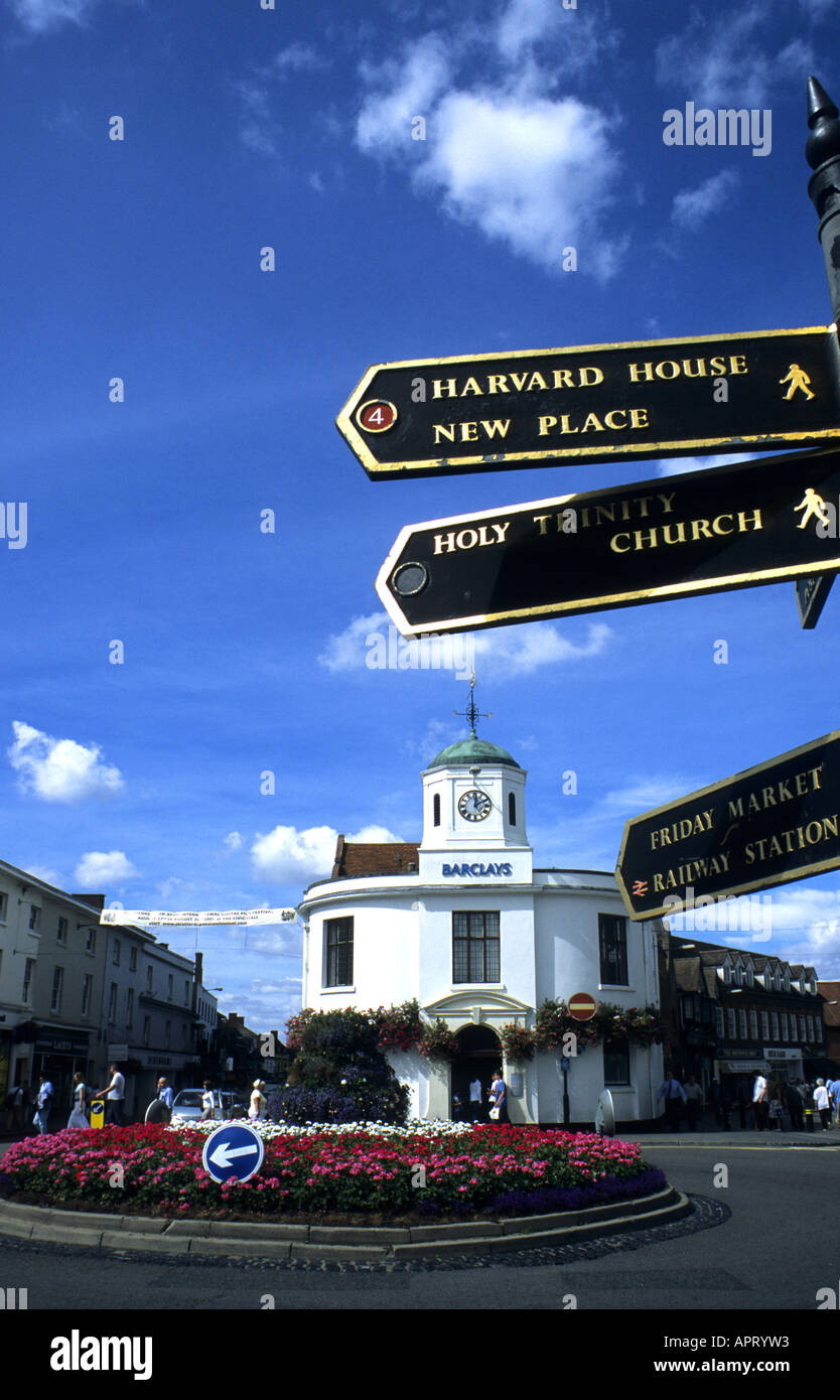Bridge Street, centro città, Stratford-upon-Avon, Warwickshire, Inghilterra, Regno Unito Foto Stock