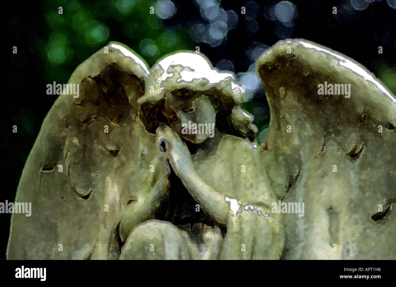 Angelo lapidi in London Road cimitero, Coventry, West Midlands, England, Regno Unito Foto Stock
