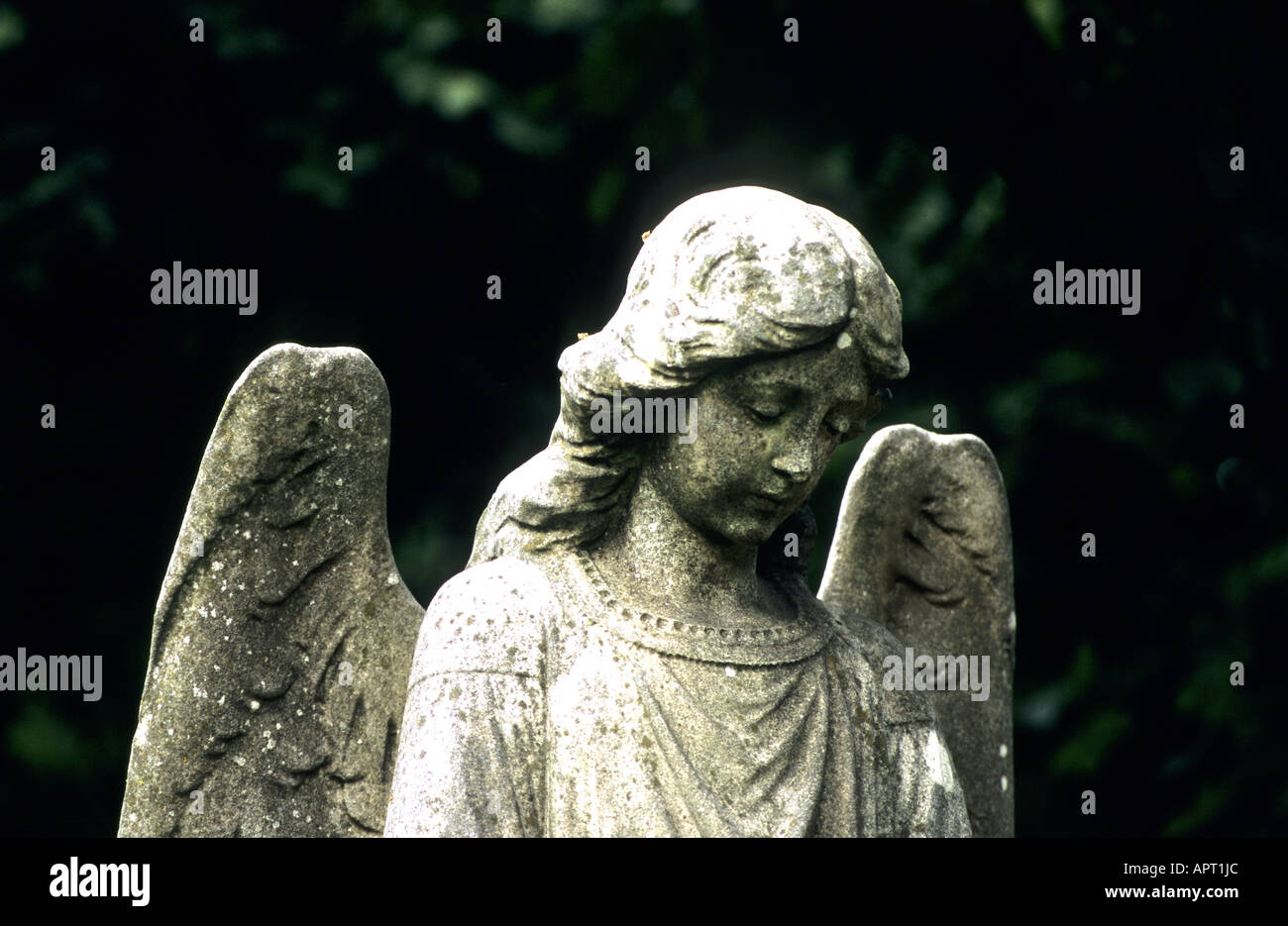 Angelo lapidi in London Road cimitero, Kettering, Northamptonshire, England, Regno Unito Foto Stock