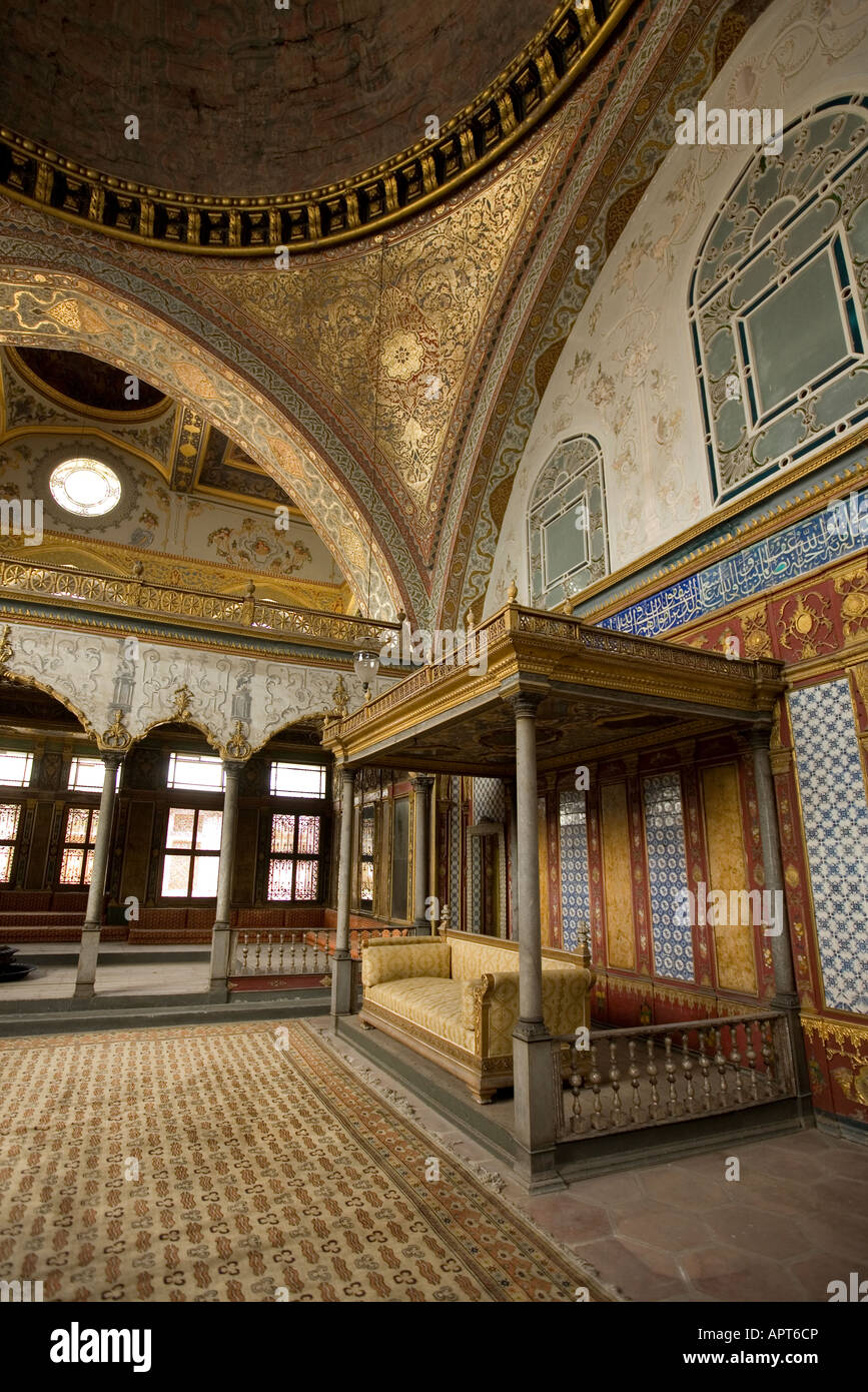 L'Imperial Hünkar Hall, Harem, Topkapi Palace Museum, Istanbul, Turchia Foto Stock